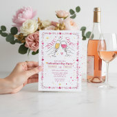 Toasting Galentines Day Invitation Heart Frame Einladung