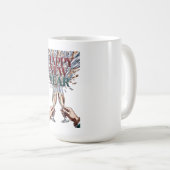 Toasting Hands T-Shirt, Confetti Shower Premium Kaffeetasse (VorderseiteRechts)