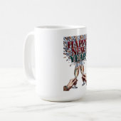 Toasting Hands T-Shirt, Confetti Shower Premium Kaffeetasse (Vorderseite Links)