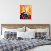 Toasting mit Four Wine Glasses Canvas Print Leinwanddruck (Insitu (Schlafzimmer))