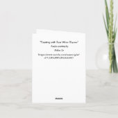 Toasting mit Four Wine Glasses Card Karte (Rückseite)