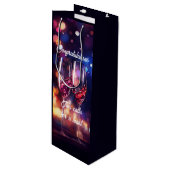 Toasting Wine Glass Herzlichen Glückwunsch Geschenktüte Für Weinflaschen (Vorderseite Schrägansicht)