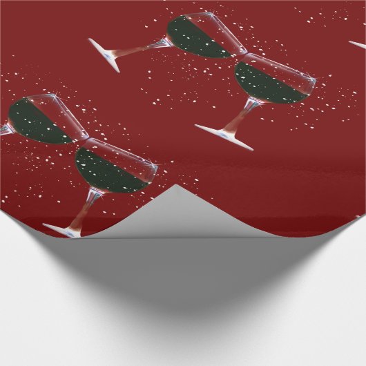 Toasting Wine Glasses Gift Wrap Geschenkpapier (Ecke)