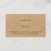 Toasting Wine Glasses Visitenkarte (Rückseite)