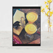 TOASTING ***YOU*** UND SENDING CHRISTMAS "CHEER" KARTE (Gelbe Blume)