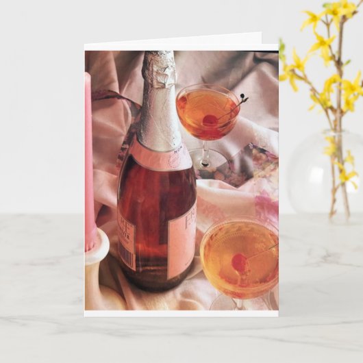 TOASTING ***YOU*** UND SENDING CHRISTMAS "CHEER" KARTE (Gelbe Blume)