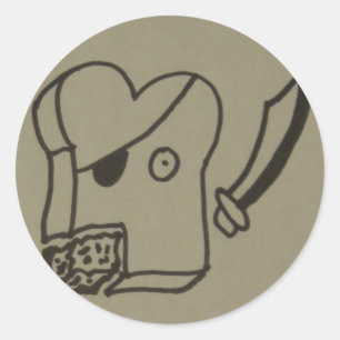 Toastpirat Runder Aufkleber