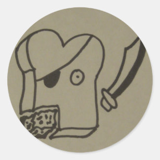 Toastpirat Runder Aufkleber