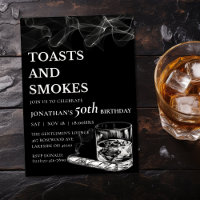 Toasts & Smokes Whisky Zigarre Männer-Geburtstag