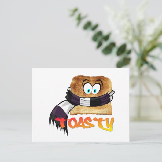 Toasty Brot Postkarte (Stehend Vorderseite)