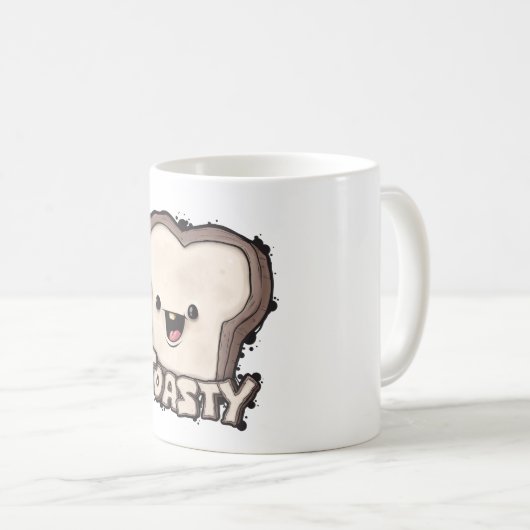 Toasty Das geschmackvolle Stück Toast Kaffeetasse (VorderseiteRechts)