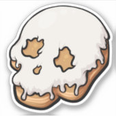 Toath Sweet Skull Doughnut Aufkleber (Vorderseite)