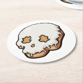 Toath Sweet Skull Doughnut Runder Pappuntersetzer (Angewinkelt)