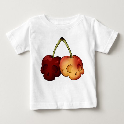 Toathly Sweet Cherry Skull Baby Baby T-shirt (Vorderseite)