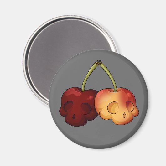 Toathly Sweet Cherry Skull Magnet (Vorderseite/Rückseite)