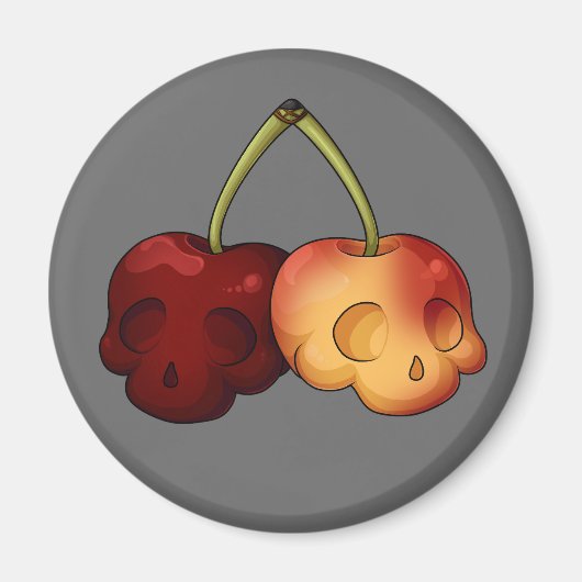 Toathly Sweet Cherry Skull Magnet (Vorne)