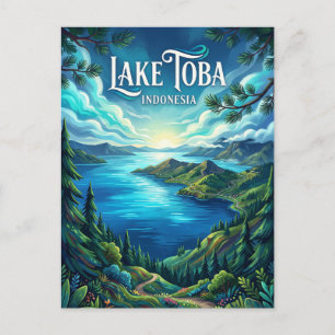 Toba-See Indonesien Postkarte
