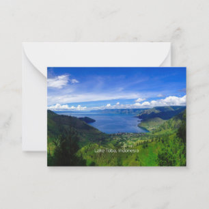 Toba-See, Sumatra, Indonesien Mitteilungskarte