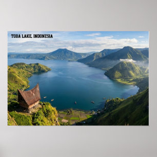 Toba-See Sumatra Indonesien Vulkan Landschaft Poster