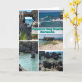 Tobacco Bay Beach, Bermuda Grußkarte Karte (Gelbe Blume)