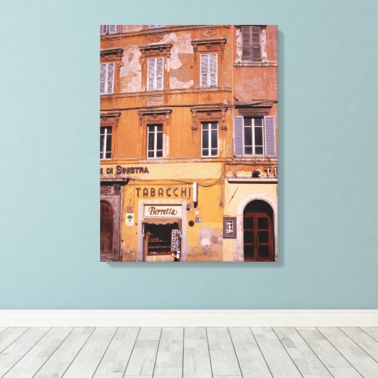 Tobacco Shop Perugia Poster Plaque Leinwanddruck (Insitu (Holzboden))