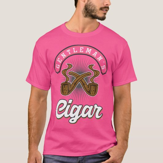 Tobacco Smoker Smoke Cigarette Gentleman'S Cigar T-Shirt (Vorderseite)