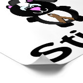 Tobacco stinks Skunk Awareness Design Poster (Ecke)