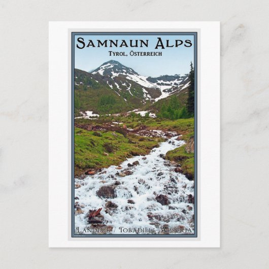 Tobadill - Samnaun Alpen Postkarte (Vorderseite)