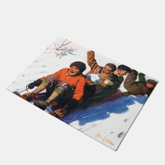 Tobagganing Fußmatte (Schrägansicht)