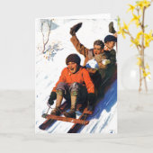 Tobagganing Karte (Gelbe Blume)