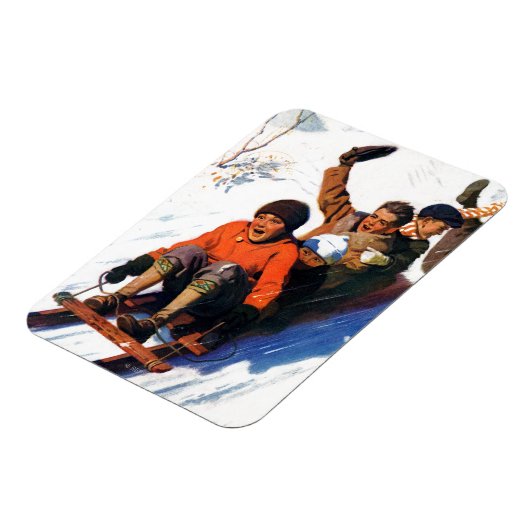 Tobagganing Magnet (Linke Seite)