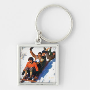 Tobagganing Schlüsselanhänger