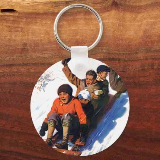 Tobagganing Schlüsselanhänger (Vorderseite)