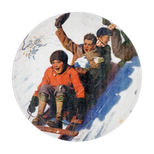 Tobagganing Schneidebrett (Vorderseite)