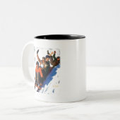 Tobagganing Zweifarbige Tasse (Vorderseite Links)