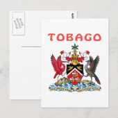 Tobago-Wappen Postkarte (Vorne/Hinten)