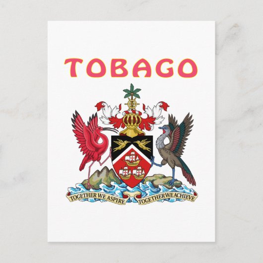 Tobago-Wappen Postkarte (Vorderseite)