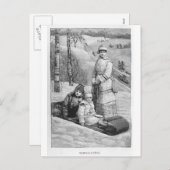 Tobagonnings Vintage Viktorianische Weihnachtsgrüß Feiertagspostkarte (Vorne/Hinten)