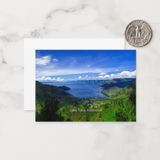 Tobasee, Sumatra, Indonesien Mitteilungskarte (Vorderseite/Rückseite Beispiel)