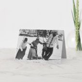 Tobbogan-Party 1910 Karte (Vorderseite)