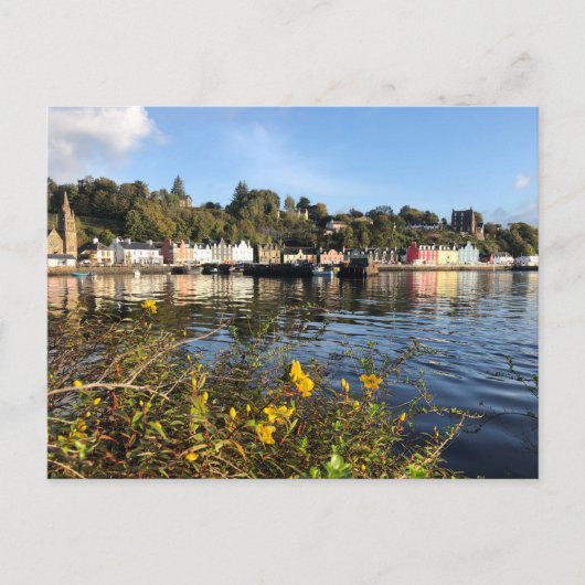 Tobermory, Insel Mull, Schottland mit Blume Postkarte (Vorderseite)