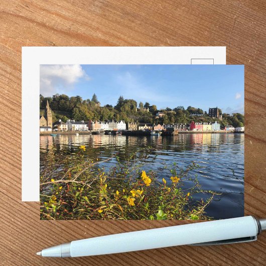 Tobermory, Insel Mull, Schottland mit Blume Postkarte