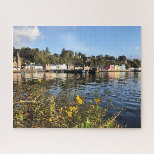 Tobermory, Insel Mull, Schottland mit Blume Puzzle (Horizontal)