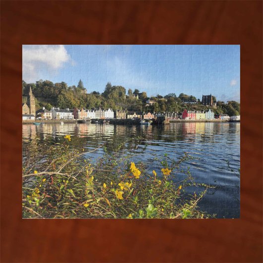 Tobermory, Insel Mull, Schottland mit Blume Puzzle