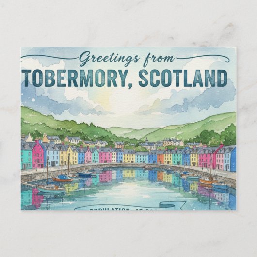 Tobermory Schottland Postkarte (Vorderseite)