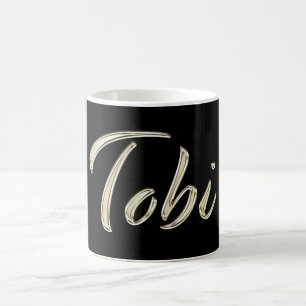 Tobi Name whitegold Tasse Teetasse Kaffeetasse