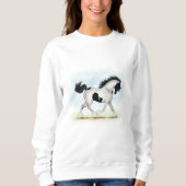 Tobiano Sinti und Roma Vanner Pferd Sweatshirt (Vorderseite)