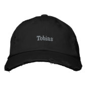 "Tobias" Männername bestickt, Bestickte Baseballkappe (Vorderseite)