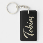 Tobias Name whitegold Schlüsselanhänger Anhänger (Vorderseite)