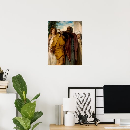 Tobias Sprichwort von Bouguereau zu seinem Vater Poster (Heimbüro)